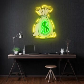 Money Bag Led Neon Acrylic Artwork