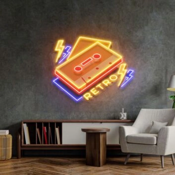 Cassette Retro Led Neon Acrylic Artwork