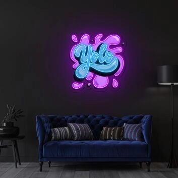 Yolo Neon X Acrylic Artwork