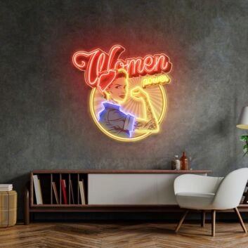 Women In Power Led Neon Acrylic Artwork