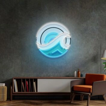 Wave Circle Led Neon Acrylic Artwork