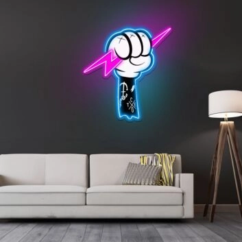 Thunder Fight Neon Sign X Acrylic Artwork