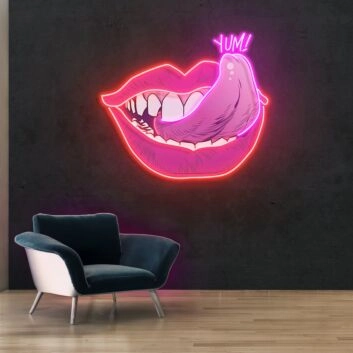 Taste Of Your Lips Led Neon Acrylic Artwork