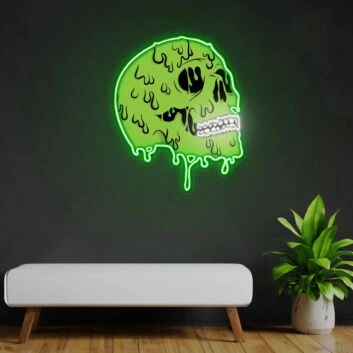 Skull Zombie Neon Sign X Acrylic Artwork