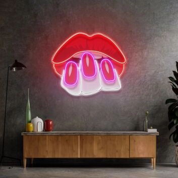 Sexy Hands On Lips Led Neon Sign Light Pop Art