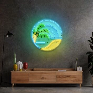 Sandy Beach Led Neon Sign Light Pop Art