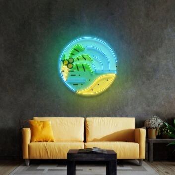 Sandy Beach Led Neon Sign Light Pop Art
