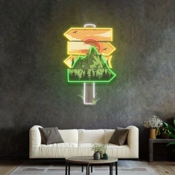 Red Moon Forestry Led Neon Sign Light Pop Art