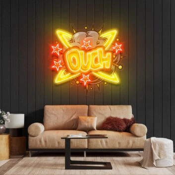 Ouch Led Neon Acrylic Artwork