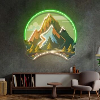 Moutain Landscape Led Neon Sign Light Pop Art