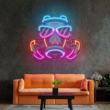 Mask Led Neon Sign Light Pop Art