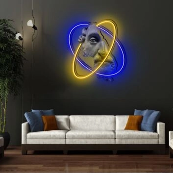 Marcus Aurelius Half Face Neon X Acrylic Artwork