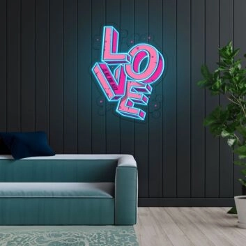 Love Is All You Need Neon Sign X Acrylic Artwork