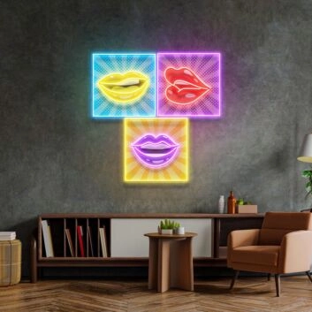 Lip Frame Led Neon Acrylic Artwork