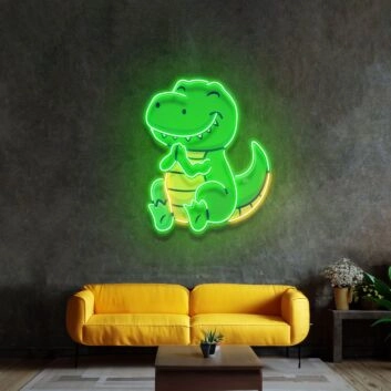 Dinosaur Clapping Led Neon Sign Light Pop Art