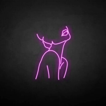 &#39;Woman pose&#39; neon sign