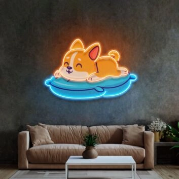 Cute Cat Chilling Led Neon Sign Light Pop Art