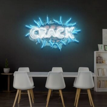 Crack Led Neon Acrylic Artwork