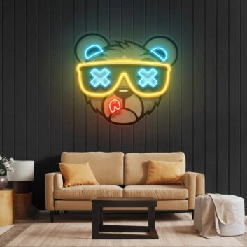 Bear Led Neon Acrylic Artwork