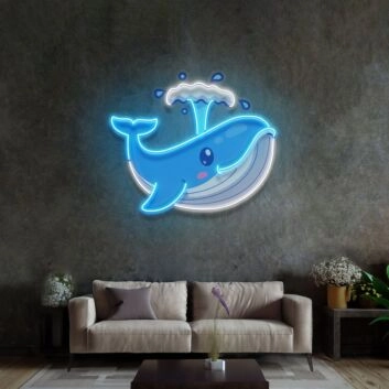 Baby Whale Spout Led Neon Sign Light Pop Art