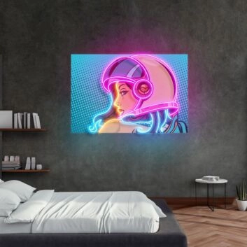 Astronaut Girl Led Neon Acrylic Artwork