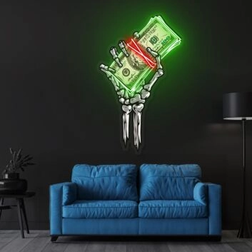 Get Rich Or Die Trying Neon X Acrylic Artwork