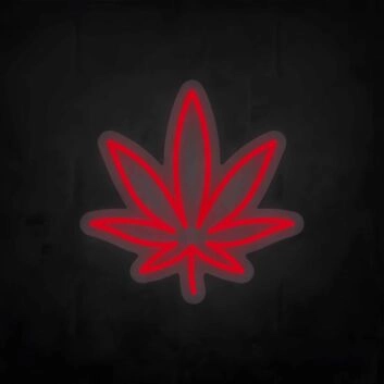 Herb Haven Leaf Neon Sign