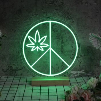High Life Glow Leaf Neon Sign