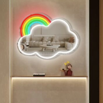 Cloud rainbow Neon Mirror Sign