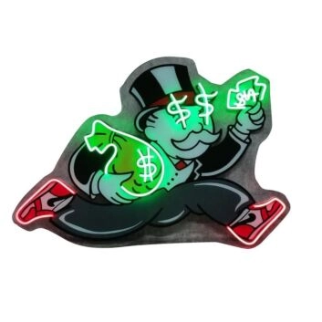 Money Hugger Led Neon Sign Light Pop Art