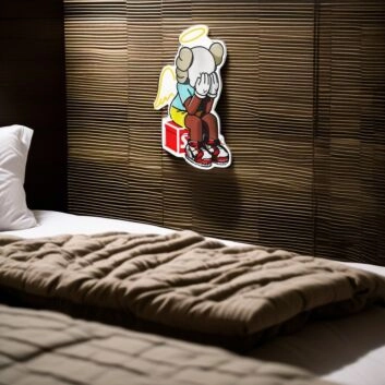 Facepalm Angel Led Neon Sign Light Pop Art