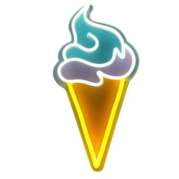 Printed Ice Cream Led Neon Sign Light Pop Art