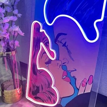 Couple Portrait Led Neon Sign Light Pop Art
