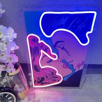 Couple Portrait Led Neon Sign Light Pop Art