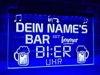 Es ist immer Bier Uhr Leuchtreklame Hanging Neon Sign