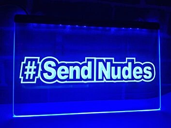 Send Nudes Hanging Neon Sign