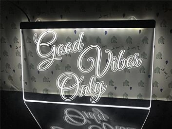 Good Vibes Only Hanging Neon Sign