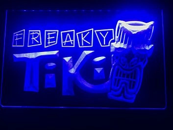 Freaky Tiki Bar Hanging Neon Sign