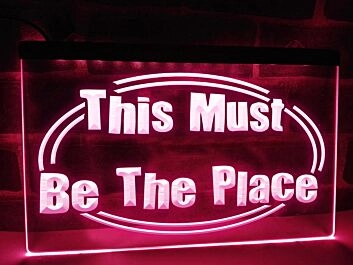 This Must be the Place Hanging Neon Sign