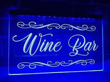 Wine Bar Hanging Neon Sign