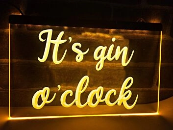It's Gin O'clock Hanging Neon Sign