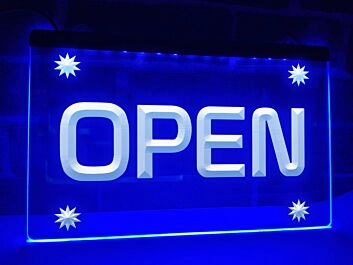 Open Hanging Neon Sign