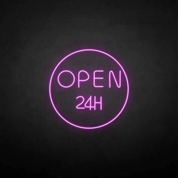 Customize &#39;OPEN 24H&#39; neon sign