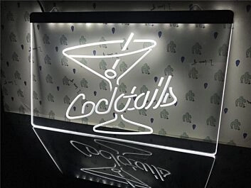 Cocktails Hanging Neon Sign