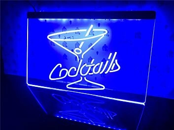 Cocktails Hanging Neon Sign