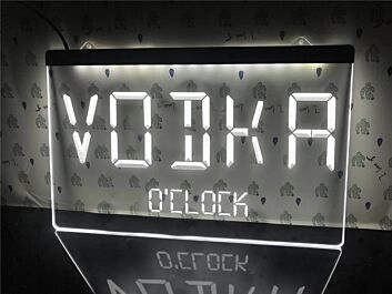 Vodka O'clock Hanging Neon Sign