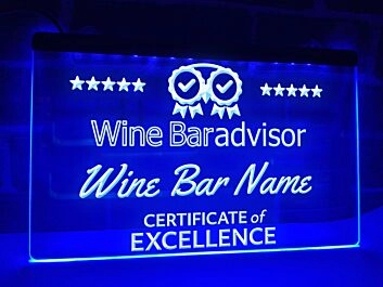 Wine Bar Advisor Personalized Hanging Neon Sign