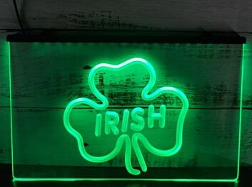 Irish Shamrock Hanging Neon Sign