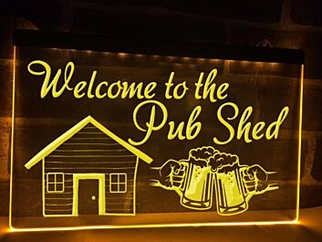 Pub Shed Hanging Neon Sign