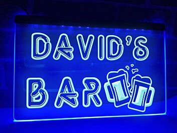 Your Bar Personalized Hanging Neon Sign